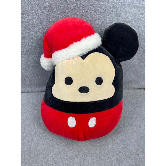 Disney Squishmallow‎ 15" Mickey Mouse with Santa Hat Kelly Toy Christmas - Picture 1 of 7